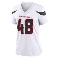 Houston Texans Women's Game White Jersey (48 Christian Harris)