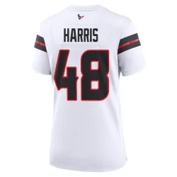 Houston Texans Women's Game White Jersey (48 Christian Harris)