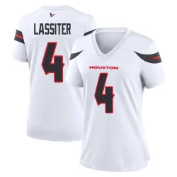 Houston Texans Women's Game White Jersey (4 Kamari Lassiter)