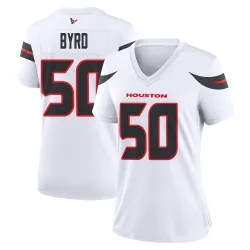 Houston Texans Women's Game White Jersey (50 Solomon Byrd)