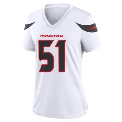 Houston Texans Women's Game White Jersey (51 Will Anderson Jr.)