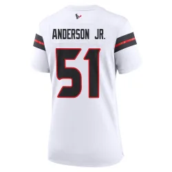 Houston Texans Women's Game White Jersey (51 Will Anderson Jr.)