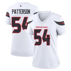 Houston Texans Women's Game White Jersey (54 Jarrett Patterson)