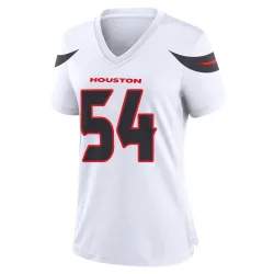Houston Texans Women's Game White Jersey (54 Jarrett Patterson)