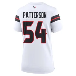 Houston Texans Women's Game White Jersey (54 Jarrett Patterson)
