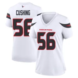 Houston Texans Women's Game White Jersey (56 Brian Cushing)