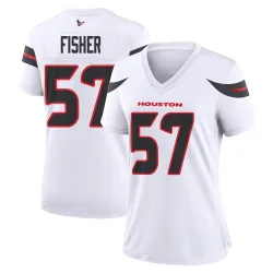 Houston Texans Women's Game White Jersey (57 Blake Fisher)
