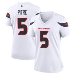 Houston Texans Women's Game White Jersey (5 Jalen Pitre)