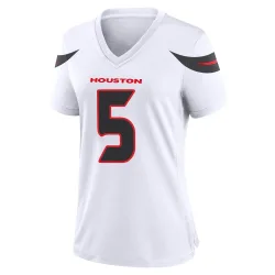 Houston Texans Women's Game White Jersey (5 Jalen Pitre)