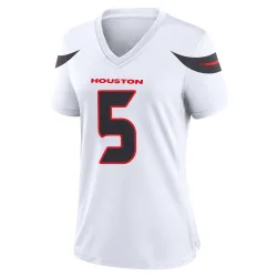 Houston Texans Women's Game White Jersey (5 Kearis Jackson)