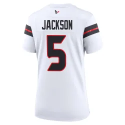 Houston Texans Women's Game White Jersey (5 Kearis Jackson)
