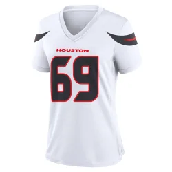 Houston Texans Women's Game White Jersey (69 Ed Ingram)