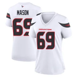 Houston Texans Women's Game White Jersey (69 Shaq Mason)