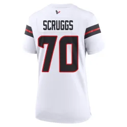Houston Texans Women's Game White Jersey (70 Juice Scruggs)