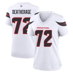 Houston Texans Women's Game White Jersey (72 Dylan Deatherage)