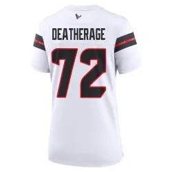 Houston Texans Women's Game White Jersey (72 Dylan Deatherage)