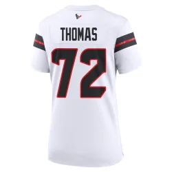 Houston Texans Women's Game White Jersey (72 Jaylon Thomas)
