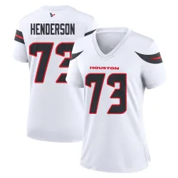 Houston Texans Women's Game White Jersey (73 LaDarius Henderson)