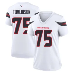 Houston Texans Women's Game White Jersey (75 Laken Tomlinson)