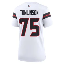 Houston Texans Women's Game White Jersey (75 Laken Tomlinson)