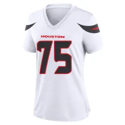 Houston Texans Women's Game White Jersey (75 Vince Wilfork)
