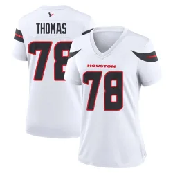 Houston Texans Women's Game White Jersey (78 Zach Thomas)