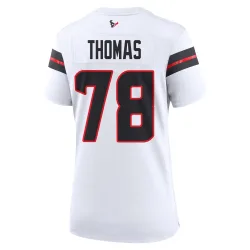 Houston Texans Women's Game White Jersey (78 Zach Thomas)