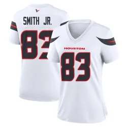 Houston Texans Women's Game White Jersey (83 Irv Smith Jr.)