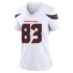 Houston Texans Women's Game White Jersey (83 Irv Smith Jr.)