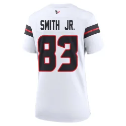 Houston Texans Women's Game White Jersey (83 Irv Smith Jr.)