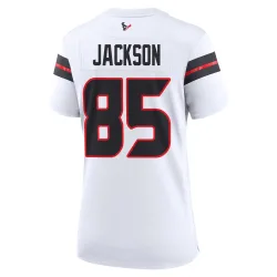 Houston Texans Women's Game White Jersey (85 Daniel Jackson)