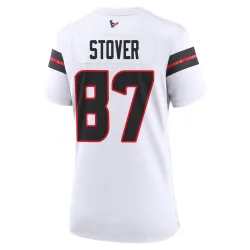 Houston Texans Women's Game White Jersey (87 Cade Stover)