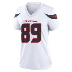 Houston Texans Women's Game White Jersey (89 Xavier Johnson)