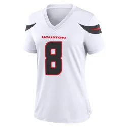 Houston Texans Women's Game White Jersey (8 John Metchie III)