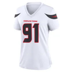 Houston Texans Women's Game White Jersey (91 Folorunso Fatukasi)