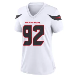 Houston Texans Women's Game White Jersey (92 Dylan Horton)