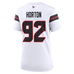 Houston Texans Women's Game White Jersey (92 Dylan Horton)