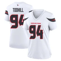 Houston Texans Women's Game White Jersey (94 Casey Toohill)