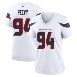 Houston Texans Women's Game White Jersey (94 Jayden Peevy)