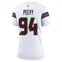 Houston Texans Women's Game White Jersey (94 Jayden Peevy)