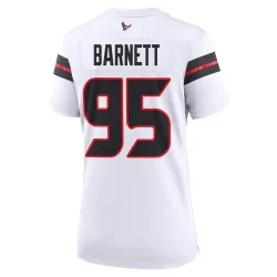 Houston Texans Women's Game White Jersey (95 Derek Barnett)