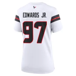 Houston Texans Women's Game White Jersey (97 Mario Edwards Jr.)