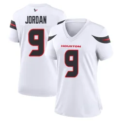 Houston Texans Women's Game White Jersey (9 Brevin Jordan)