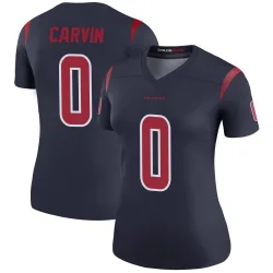 Houston Texans Women's Legend Navy Color Rush Jersey (0 Jerome Carvin)