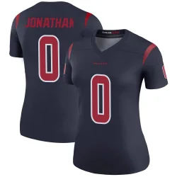 Houston Texans Women's Legend Navy Color Rush Jersey (0 Kingsley Jonathan)