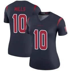 Houston Texans Women's Legend Navy Color Rush Jersey (10 Davis Mills)