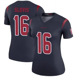 Houston Texans Women's Legend Navy Color Rush Jersey (16 Kedon Slovis)