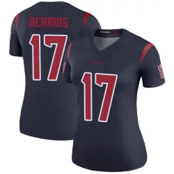 Houston Texans Women's Legend Navy Color Rush Jersey (17 Braxton Berrios)