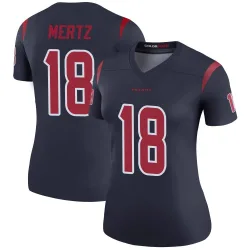 Houston Texans Women's Legend Navy Color Rush Jersey (18 Graham Mertz)