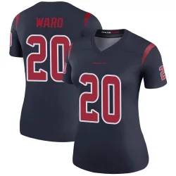 Houston Texans Women's Legend Navy Color Rush Jersey (20 Jimmie Ward)